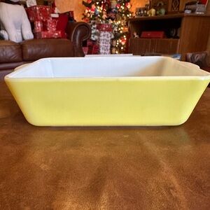 Vintage Pyrex Primary Yellow Glass #503-B Refrigerator / Baking Dish No Lid